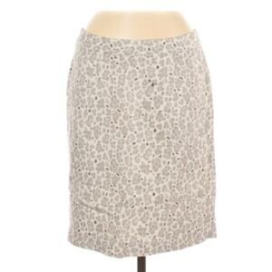 Ann Taylor LOFT Tan Cheetah Print Pencil Skirt Size 6